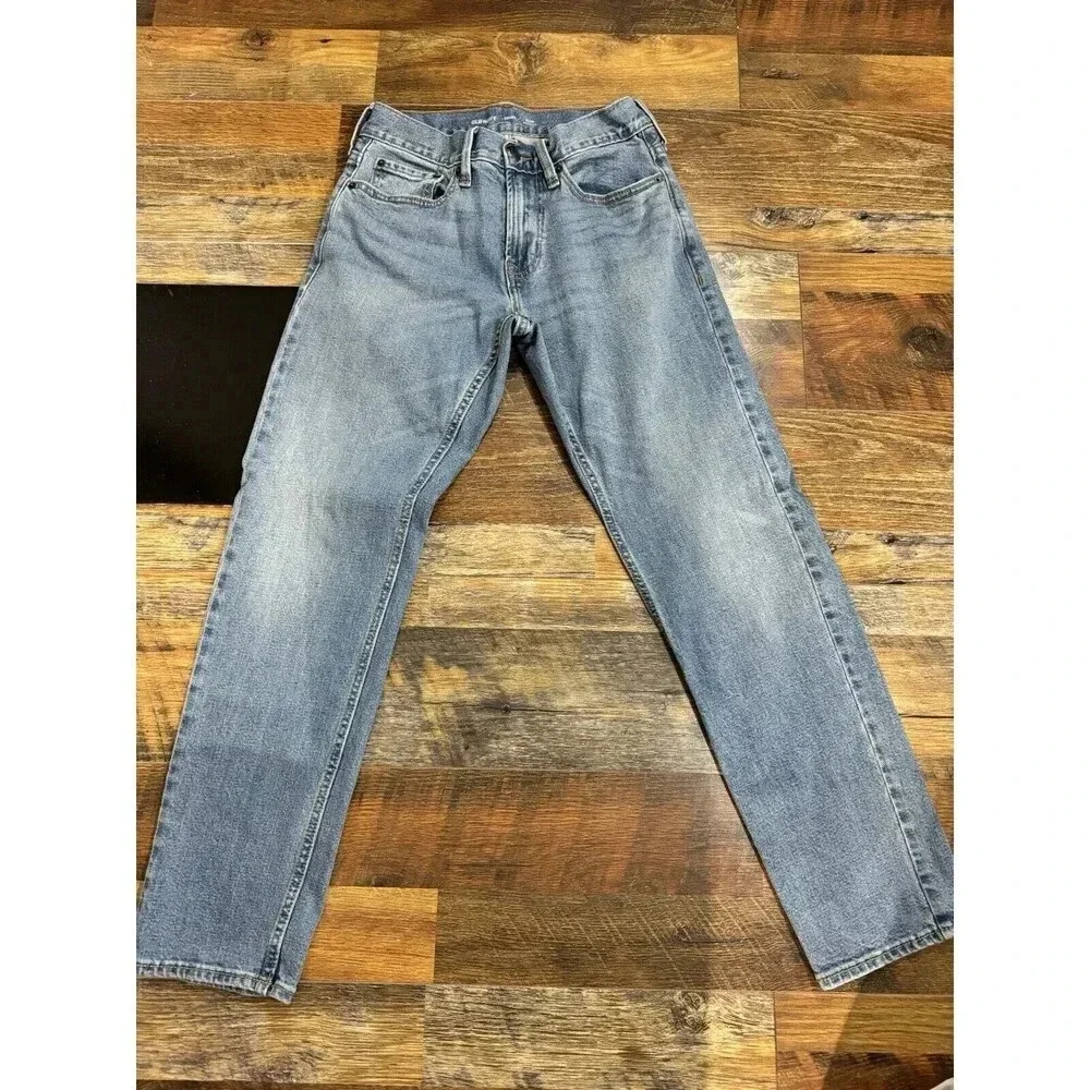 Old Navy Mens Jeans Straight Leg Built in Flex Denim Dark Blue Size 29x30